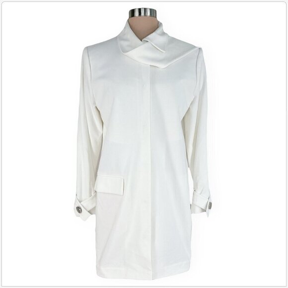 Four. Jackets & Blazers - Four. Brand Boutique Off White Twill Cavalry Military Jacket Coat Sample NEW 6